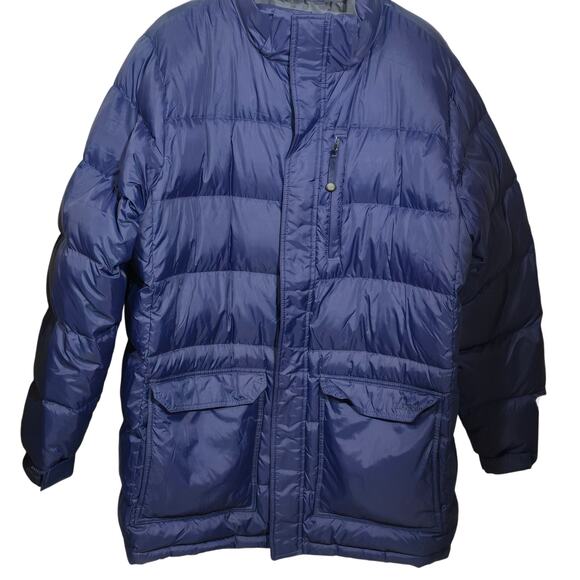 NWOT LL Bean Mountain Classic Down Parka Hooded Blue Downtek Puffer Mens XLarge - Picture 1 of 10
